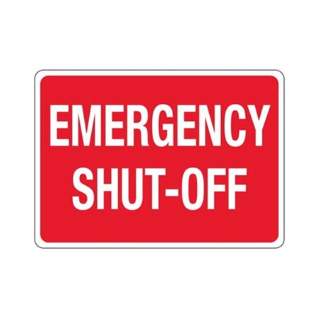 Emergency Shut-Off Sign